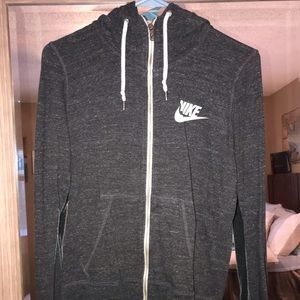 Nike grey/black zip up sweatshirt